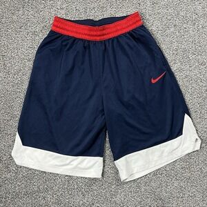 Nike Shorts Mens L Blue Baggy 11" Basketball Pockets Drawstring Colorblock